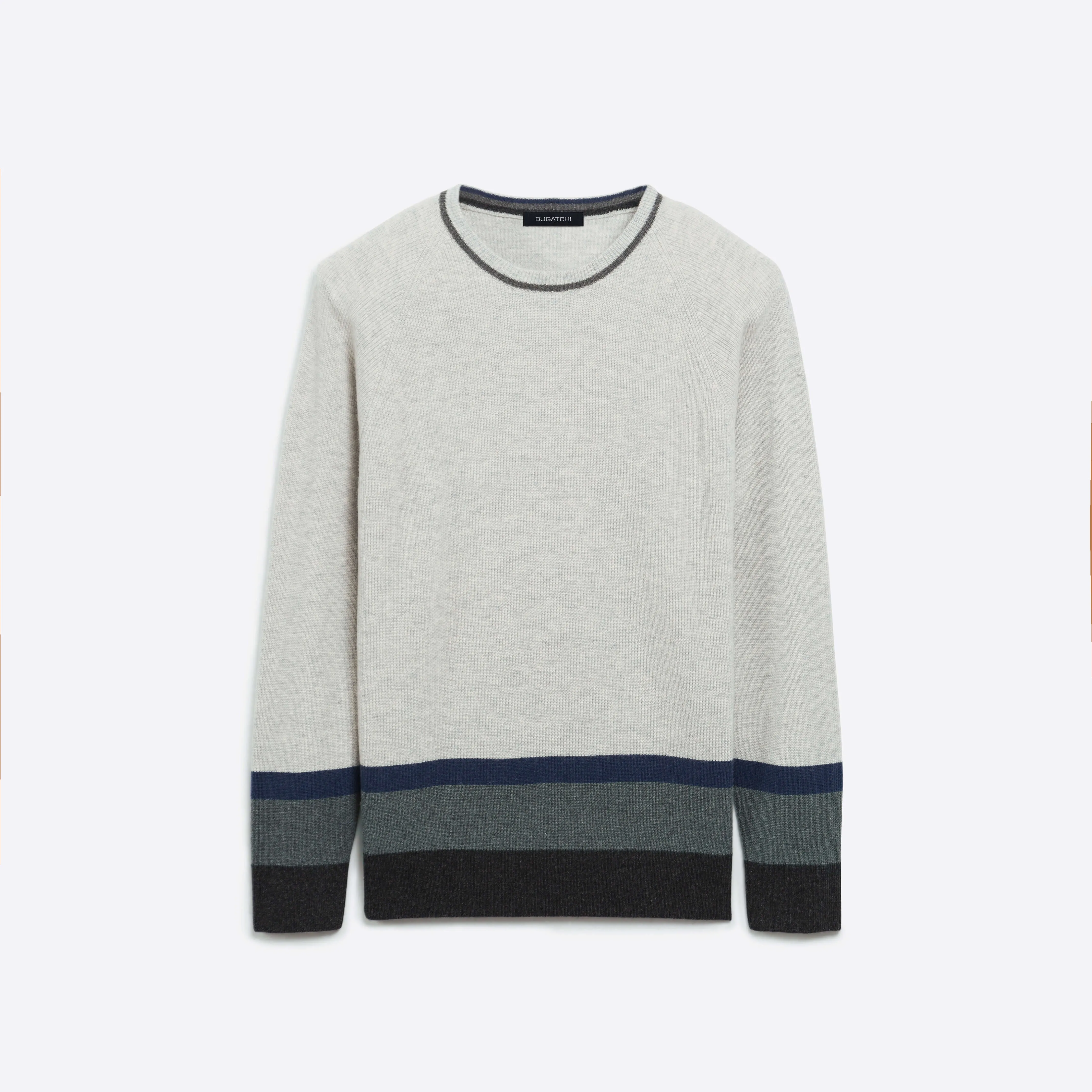 Color Block Crew Neck Sweater