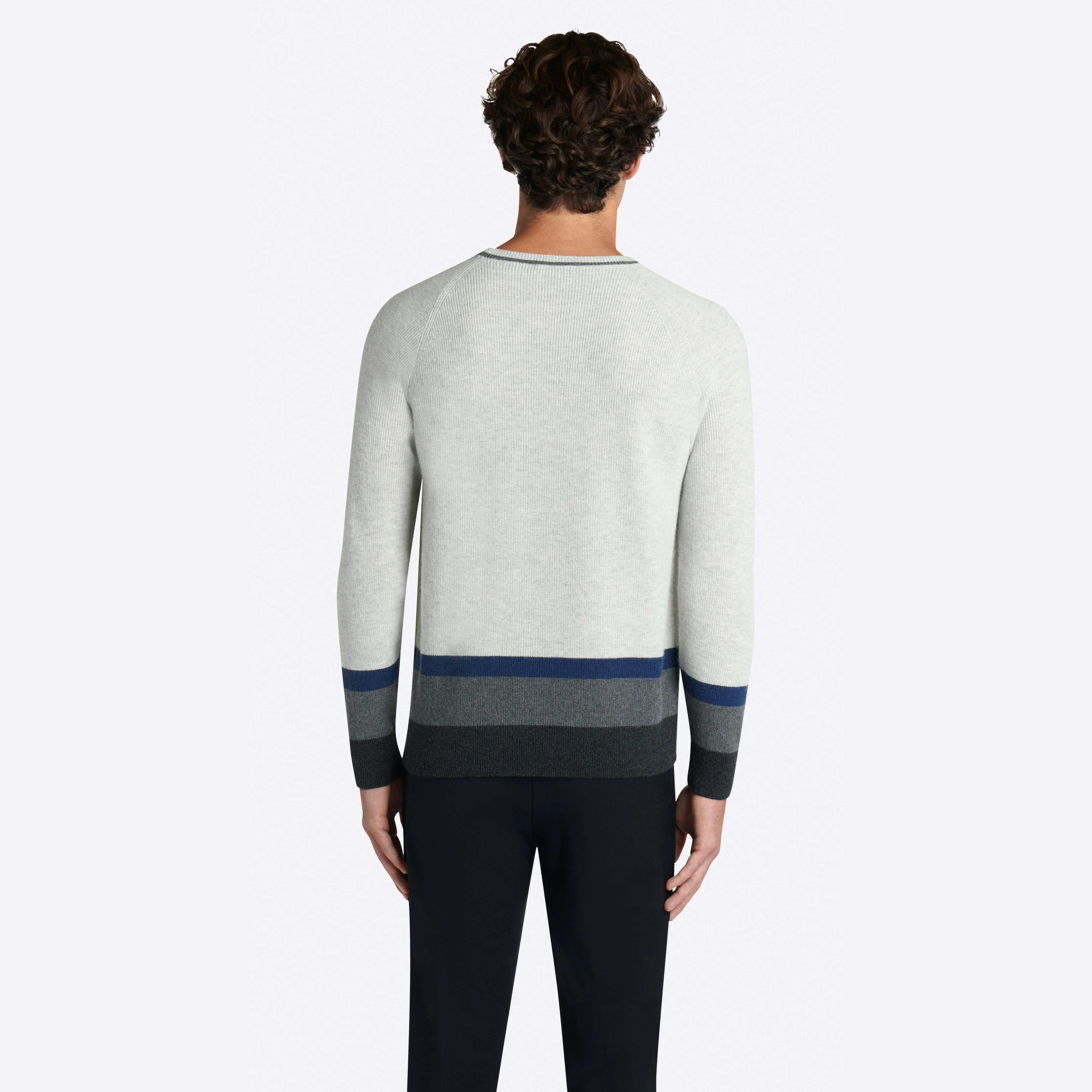 Color Block Crew Neck Sweater