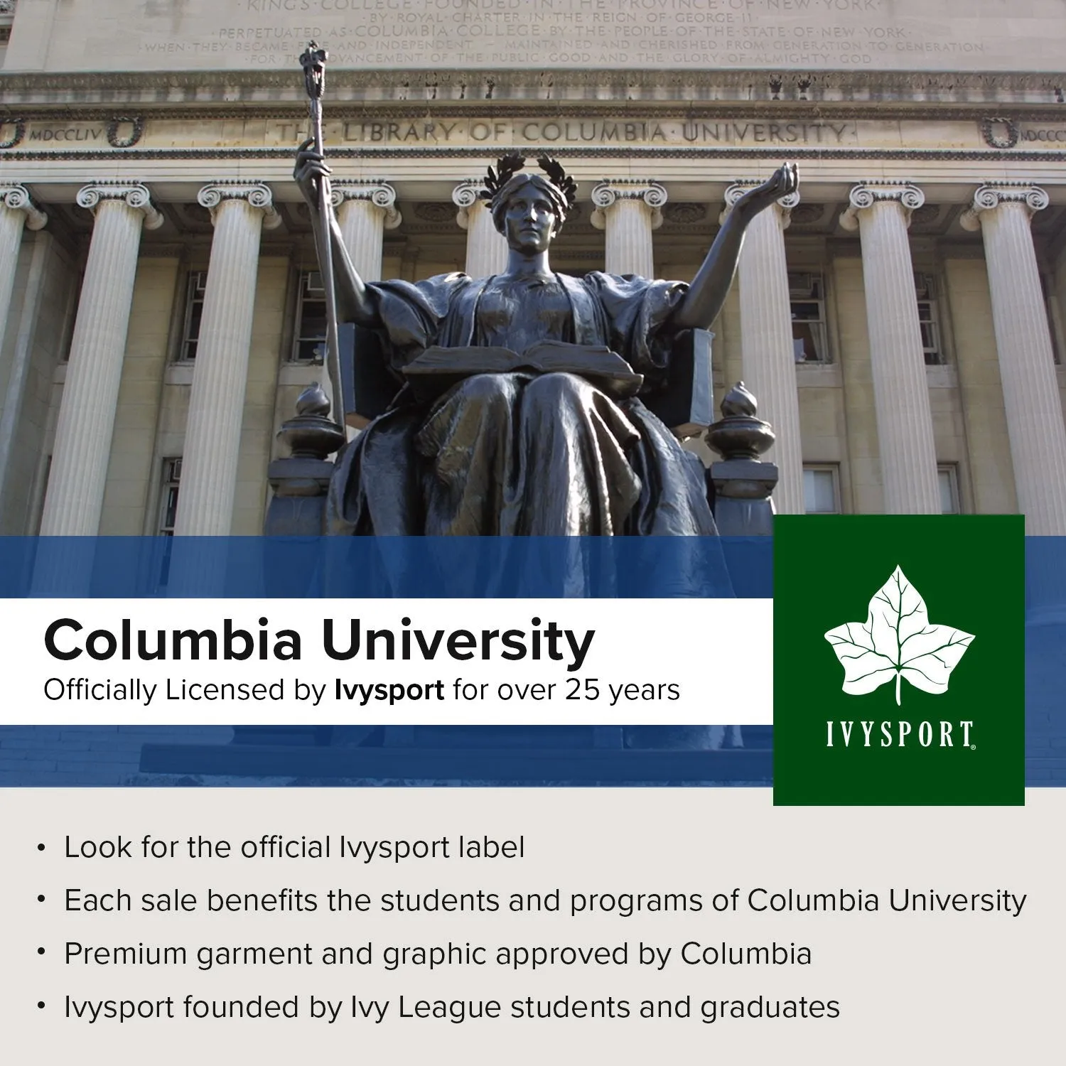 Columbia University Heritage Hooded Sweatshirt II (Charcoal Grey)