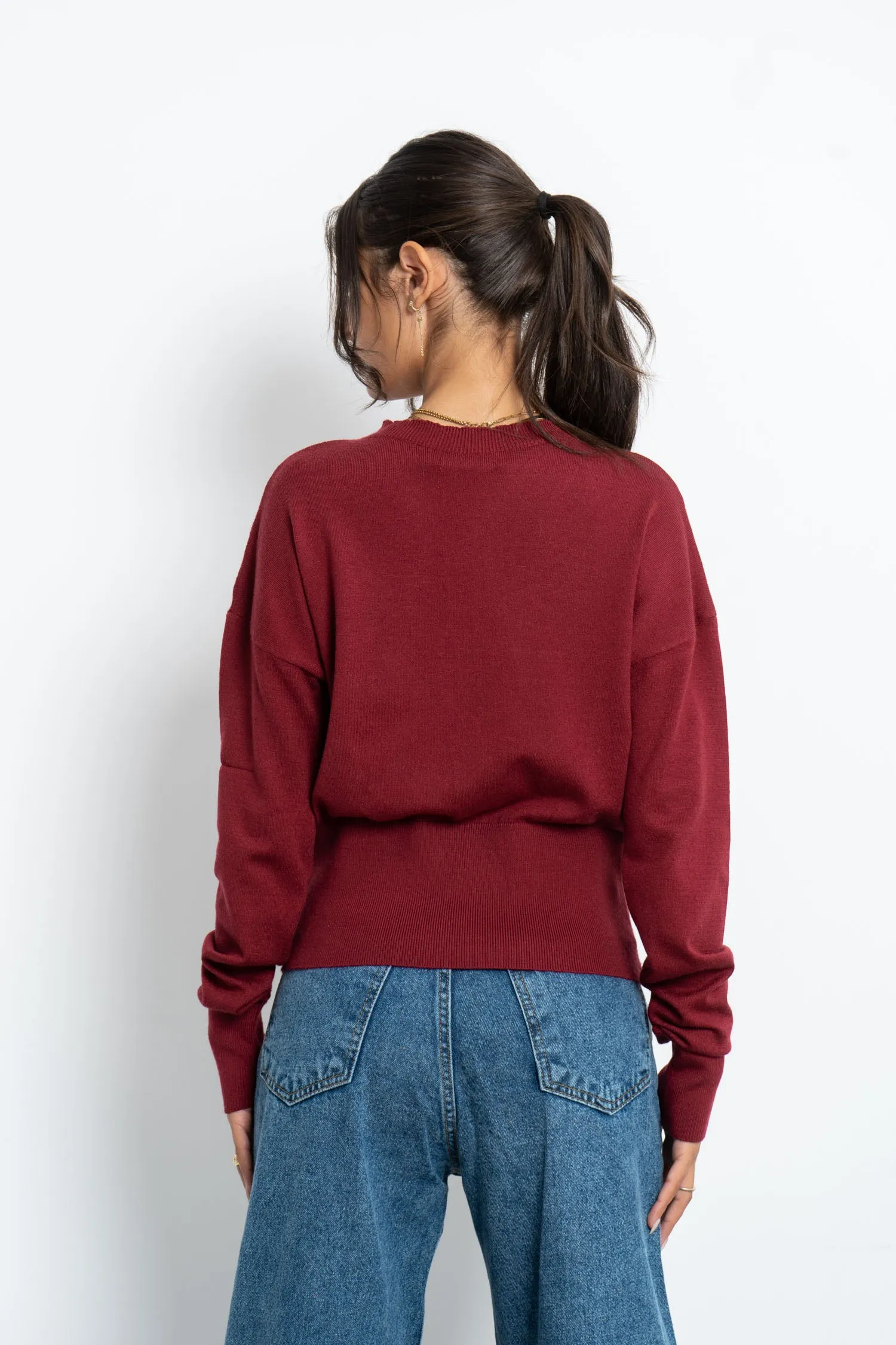 Crew Neck Knitted Pullover - Mitcha Label