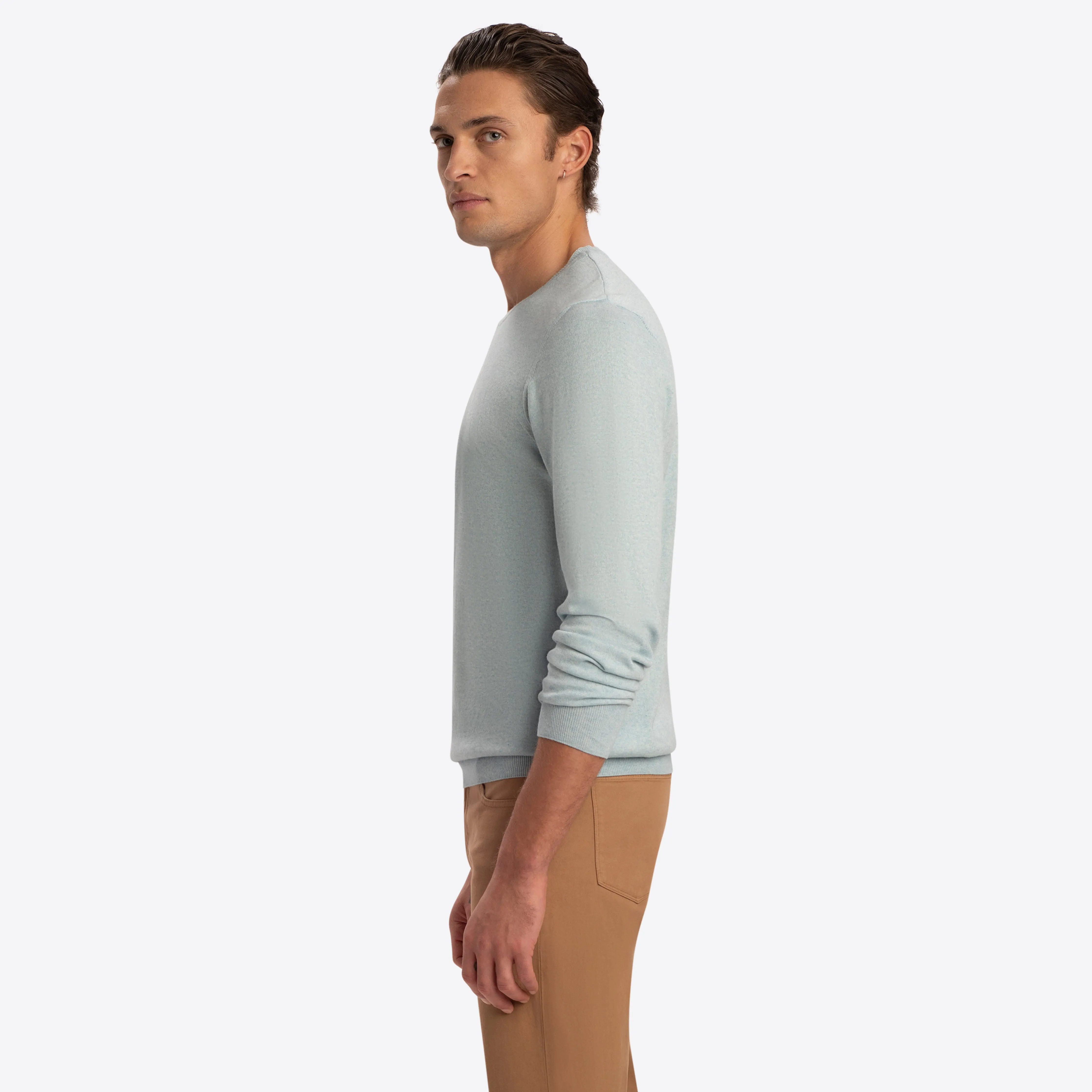 Crew Neck Melange Sweater