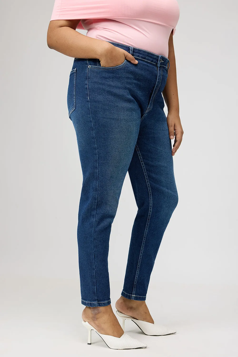 Curve Sculpting Blue Skinny Jeans