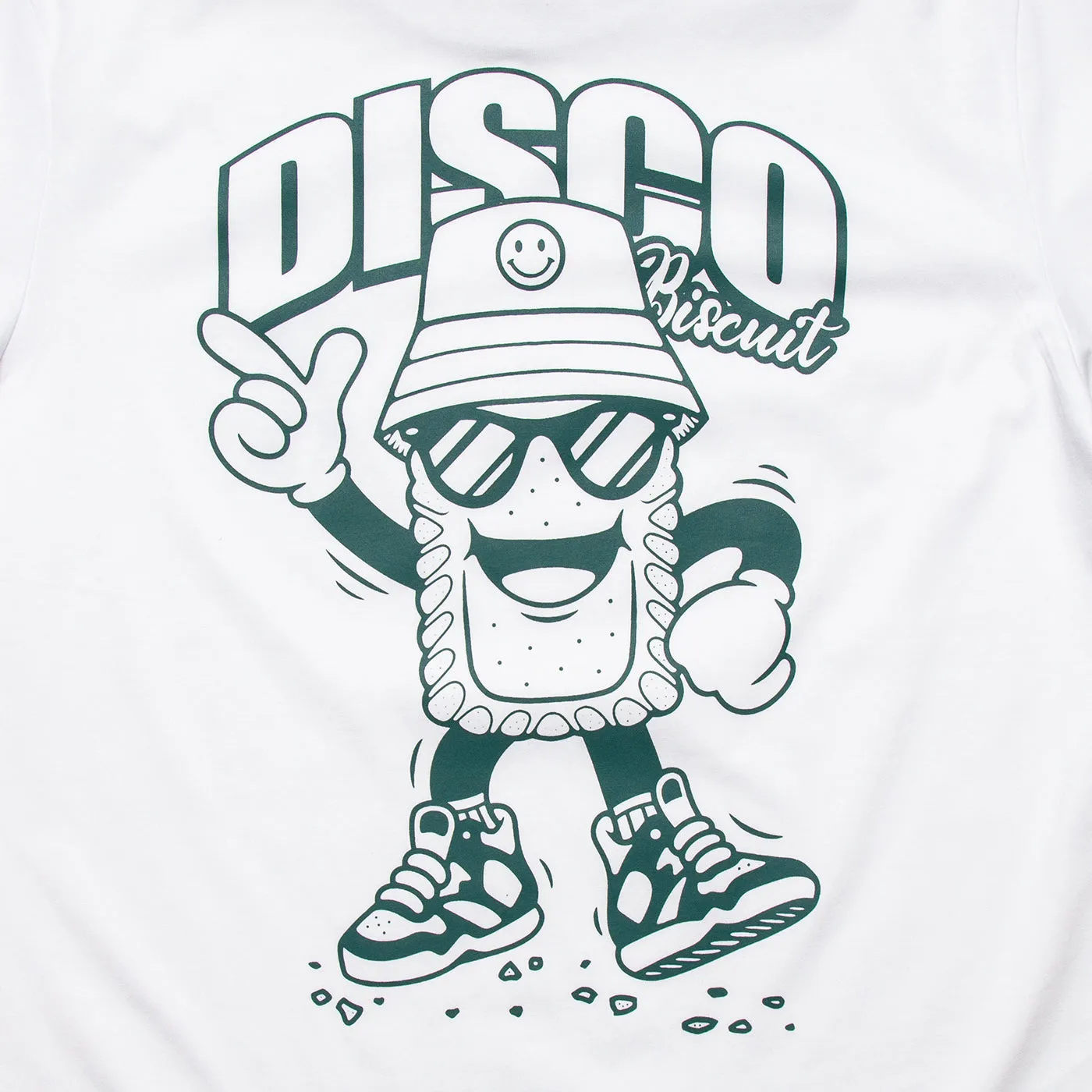 Discoff Biscuit Back Print - Oversized Tshirt - White