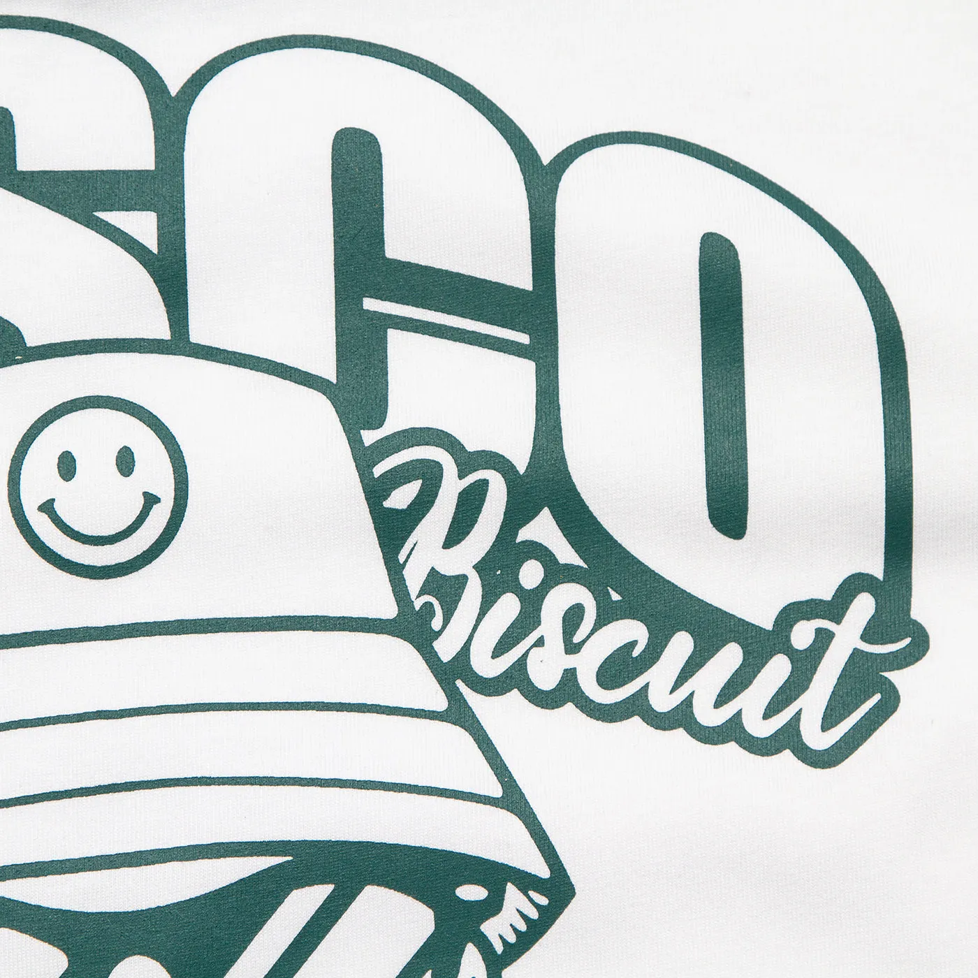 Discoff Biscuit Back Print - Oversized Tshirt - White
