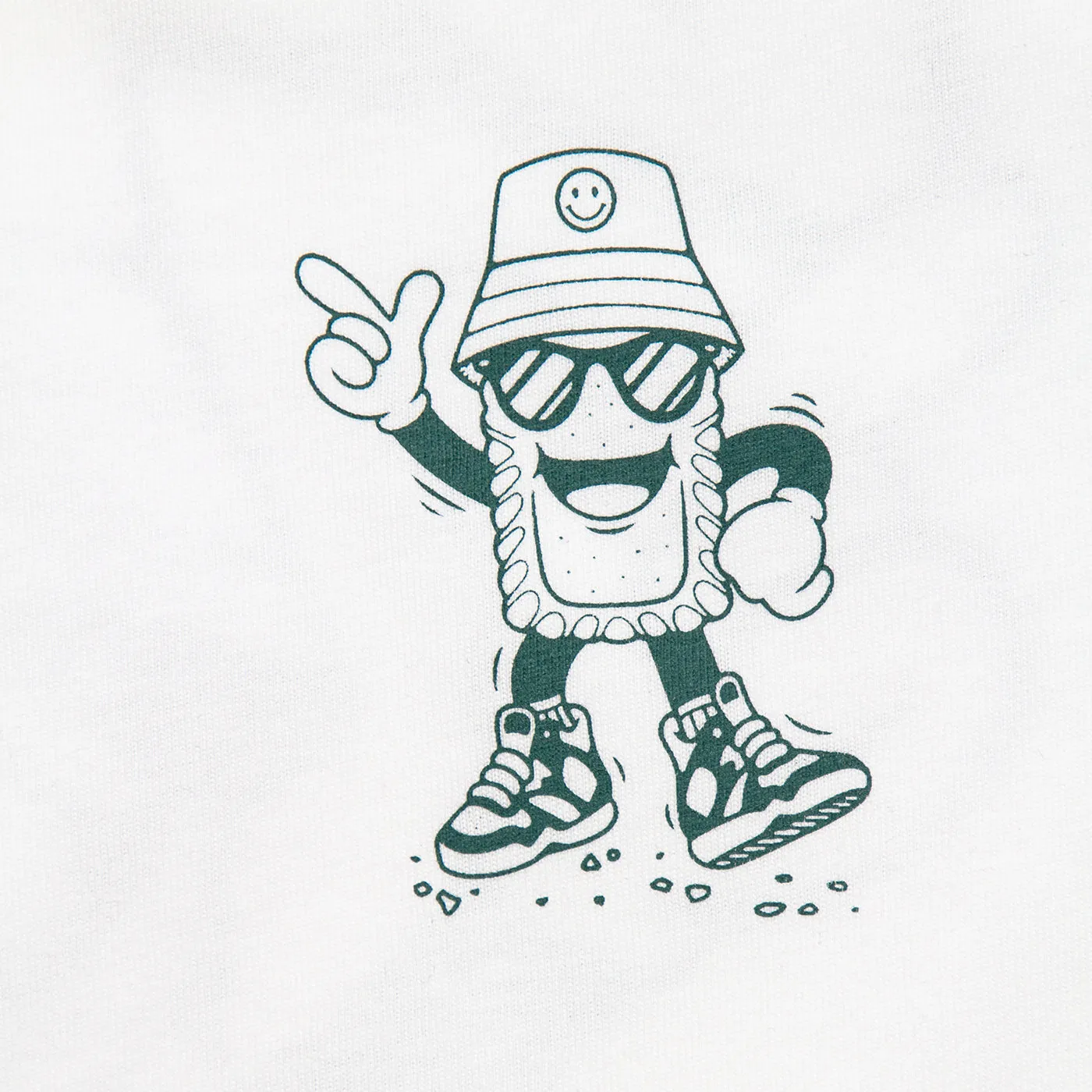 Discoff Biscuit Back Print - Oversized Tshirt - White