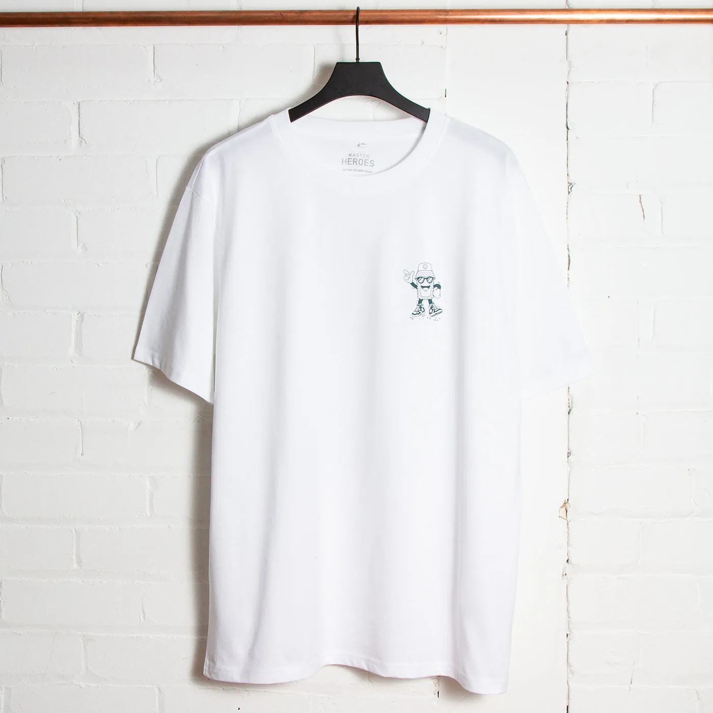 Discoff Biscuit Back Print - Oversized Tshirt - White