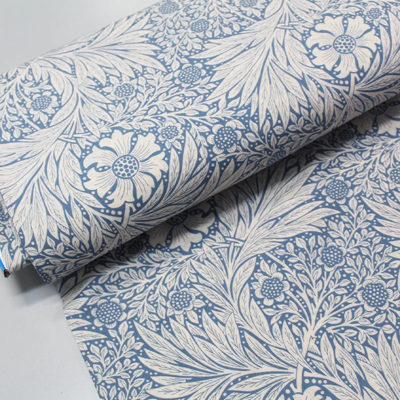 Dressmaking Pale Blue Floral Viscose - Morris