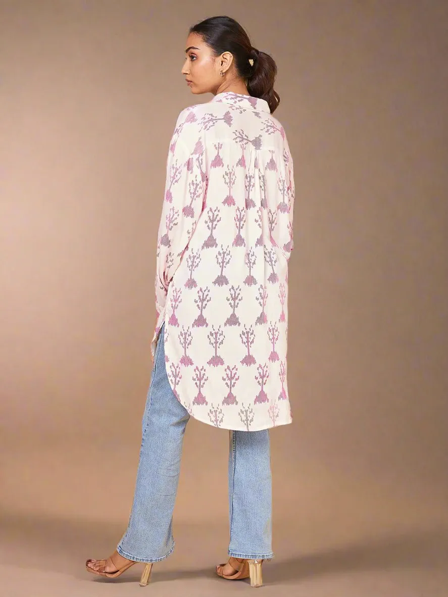 Echoes of Bliss Abstract Geometric Printed Shirt