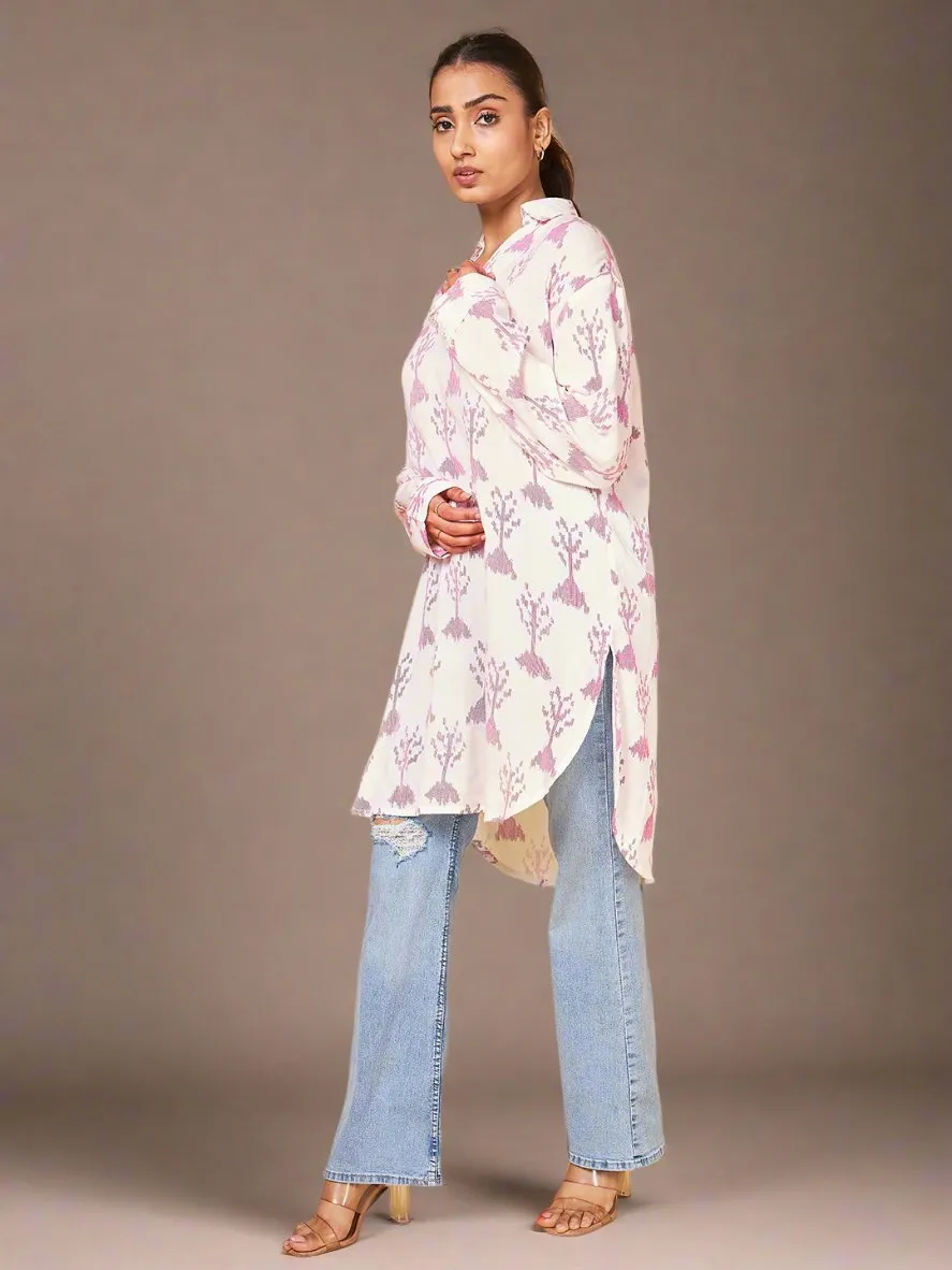 Echoes of Bliss Abstract Geometric Printed Shirt