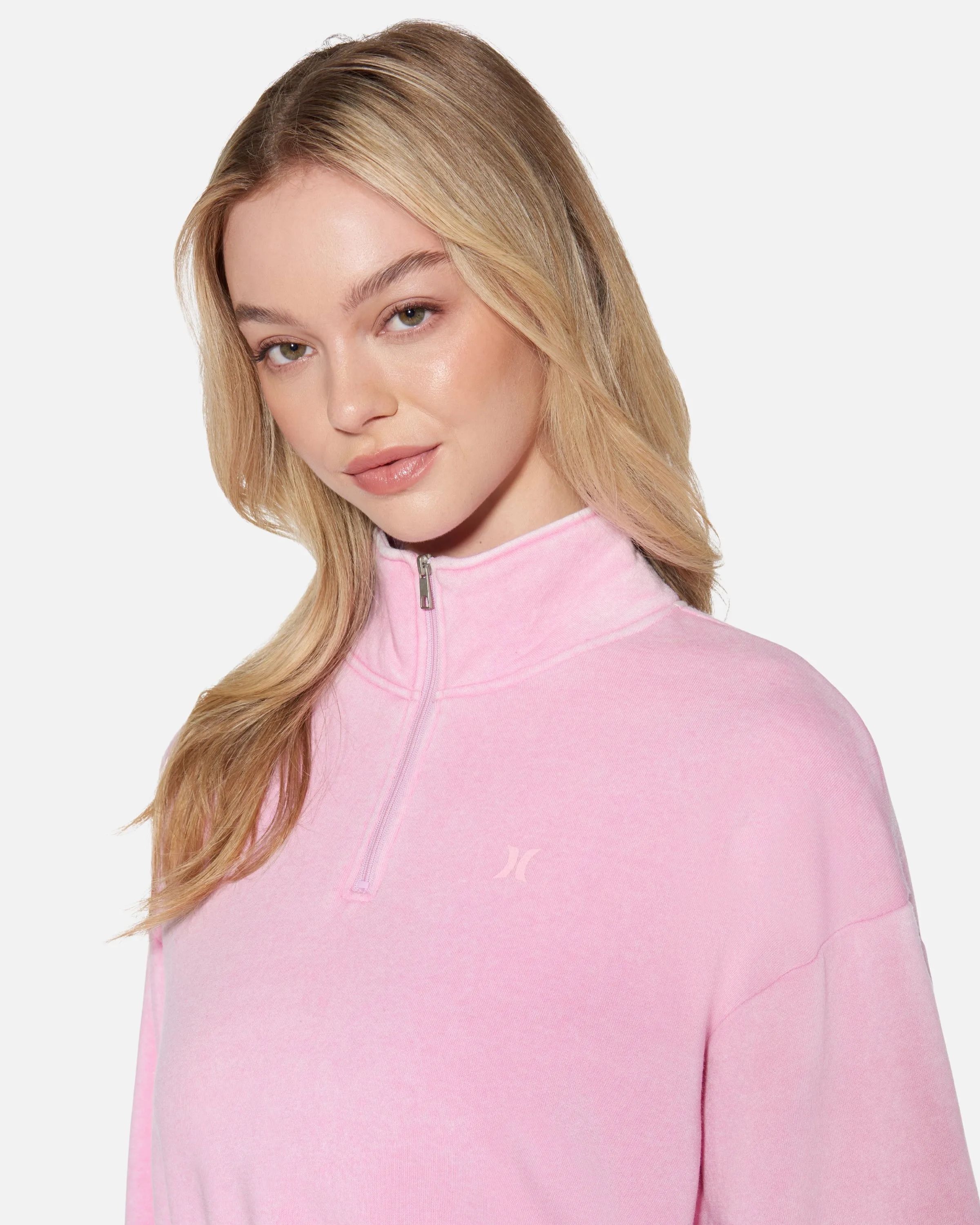 Essential Burnout Fleece Half Zip Sweatshirt