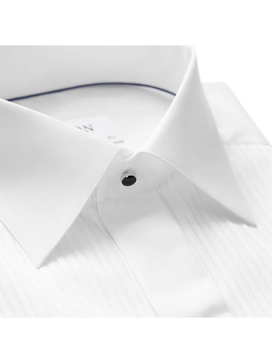 Eton Contemporary Fit Plissé Black Tie Dress Shirt