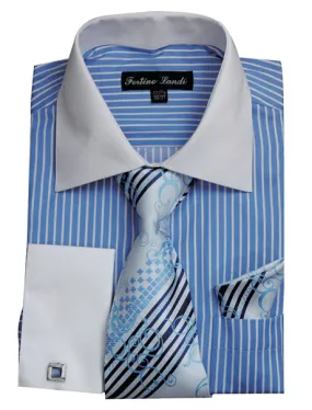 Fortino Landi FL631-BLU  Mens Shirt