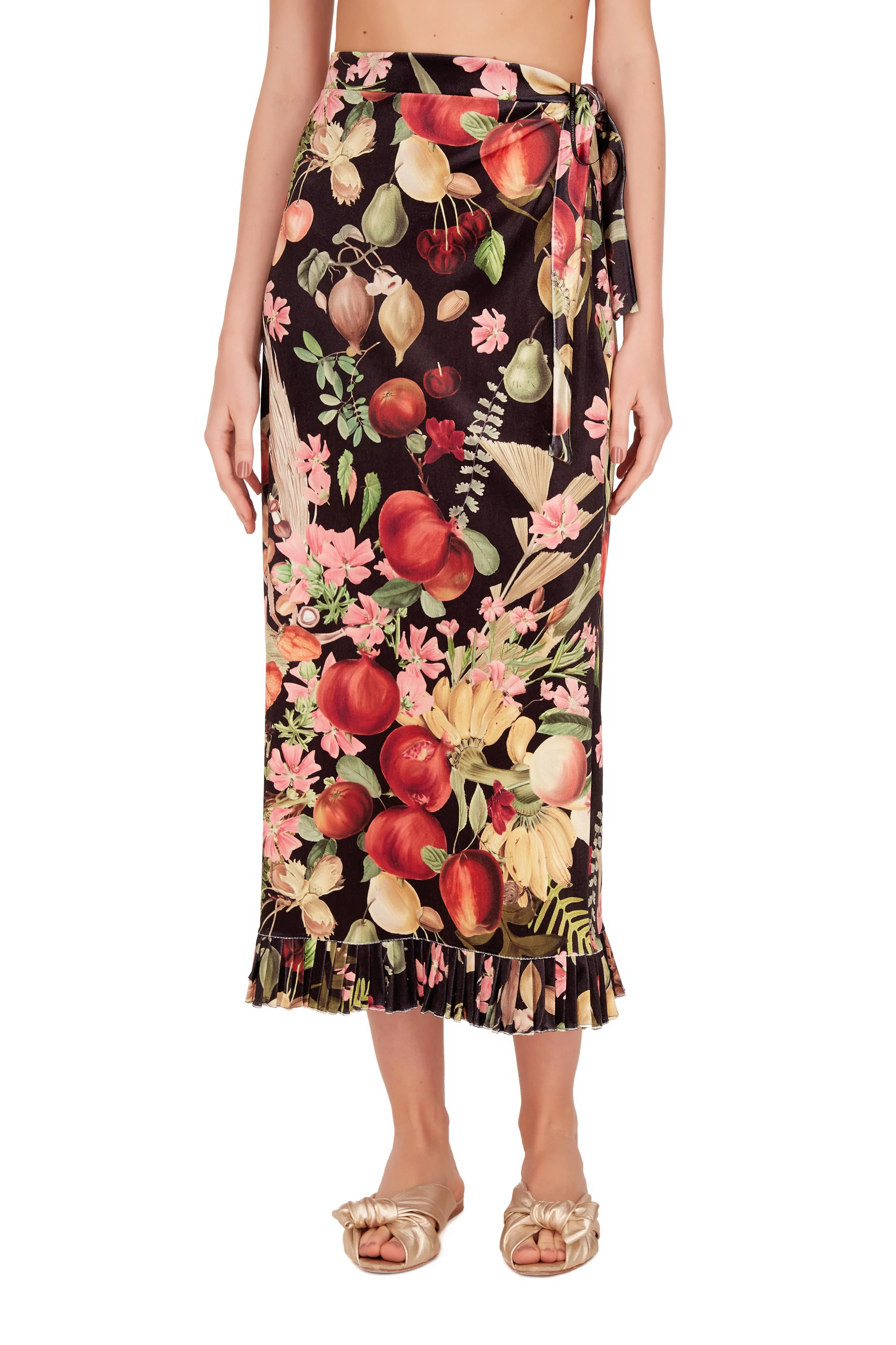 Fruits Exotiques Long Skirt With Frills