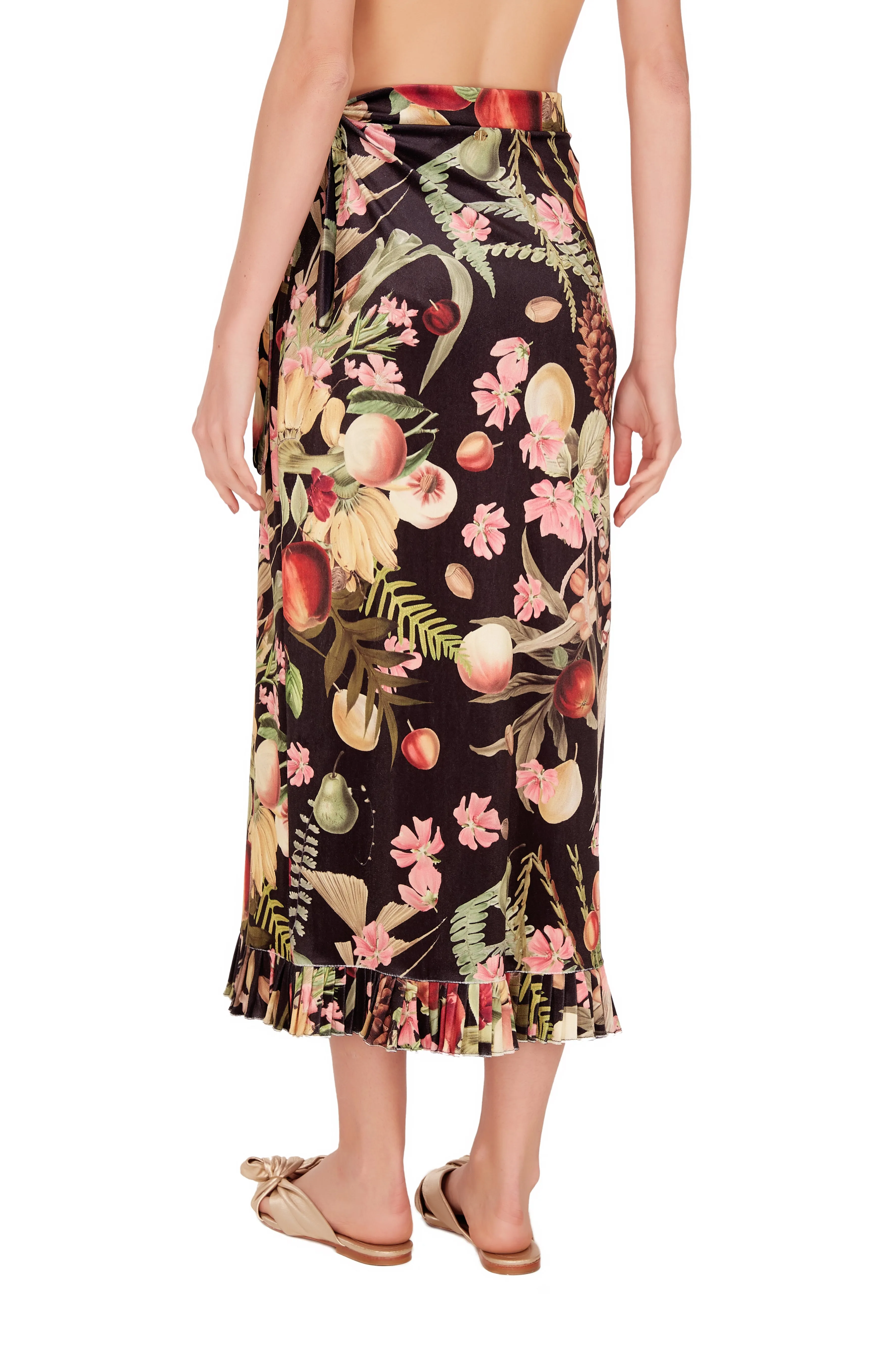 Fruits Exotiques Long Skirt With Frills