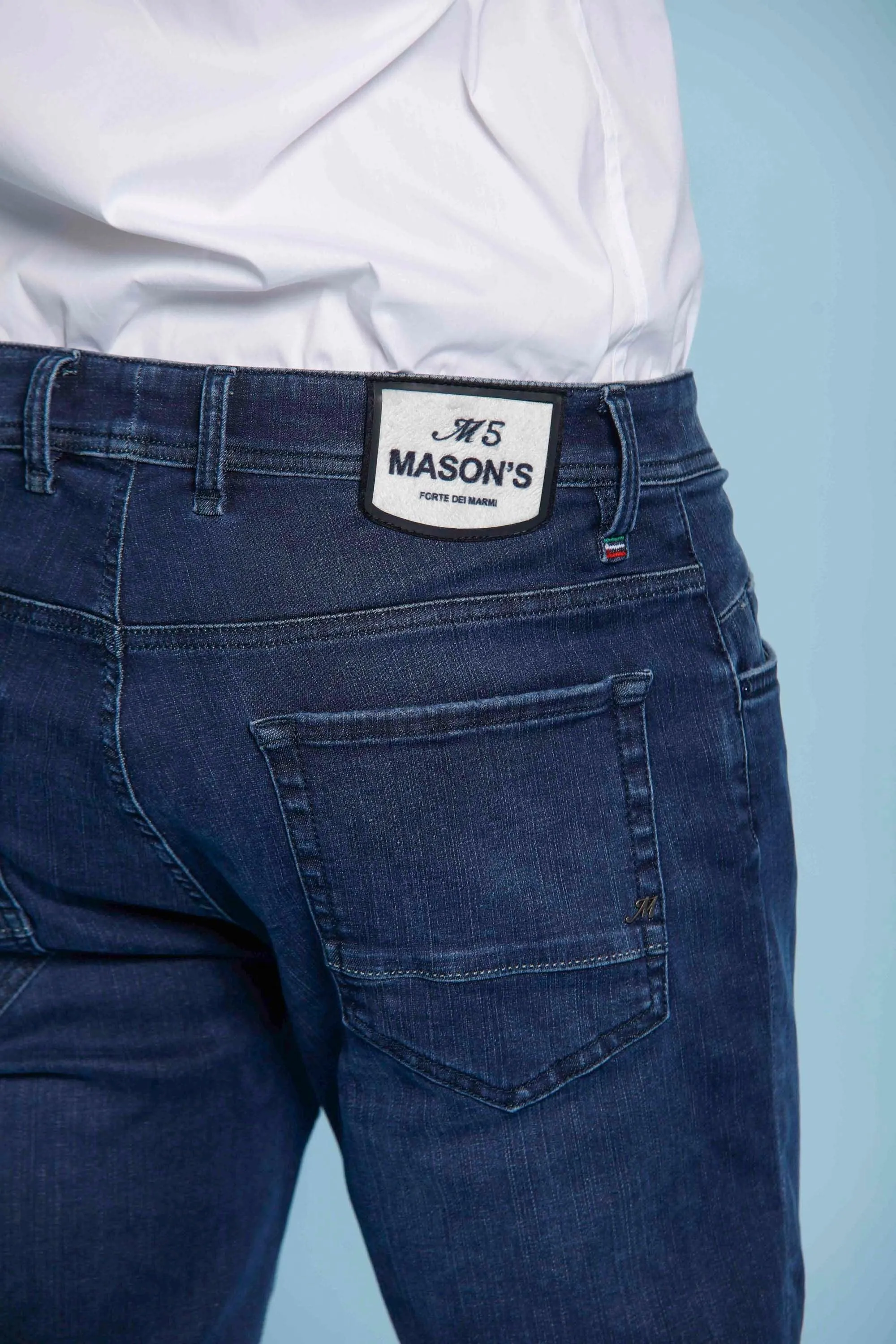 Harris Action Stretch 5 Tasche pantalone uomo denim blu slim fit