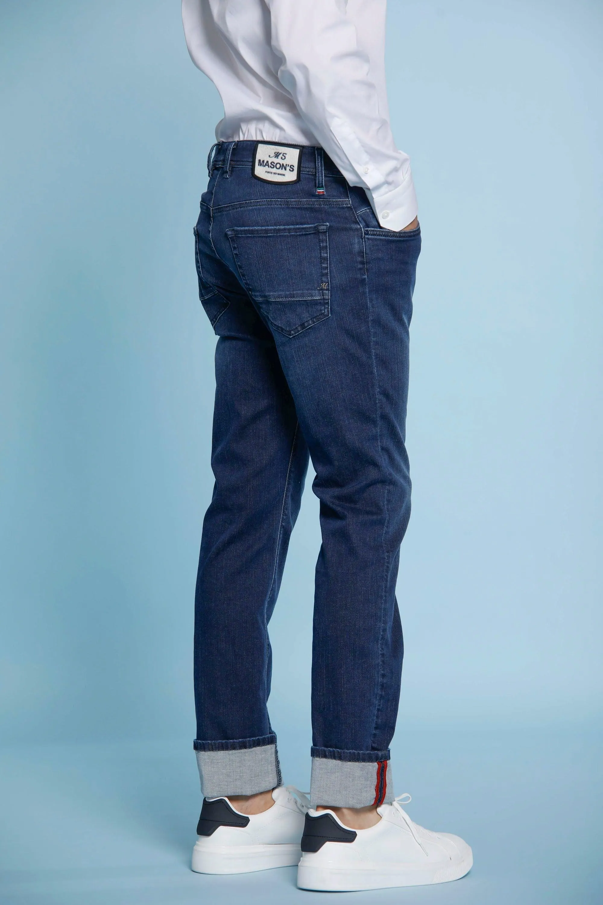 Harris Action Stretch 5 Tasche pantalone uomo denim blu slim fit