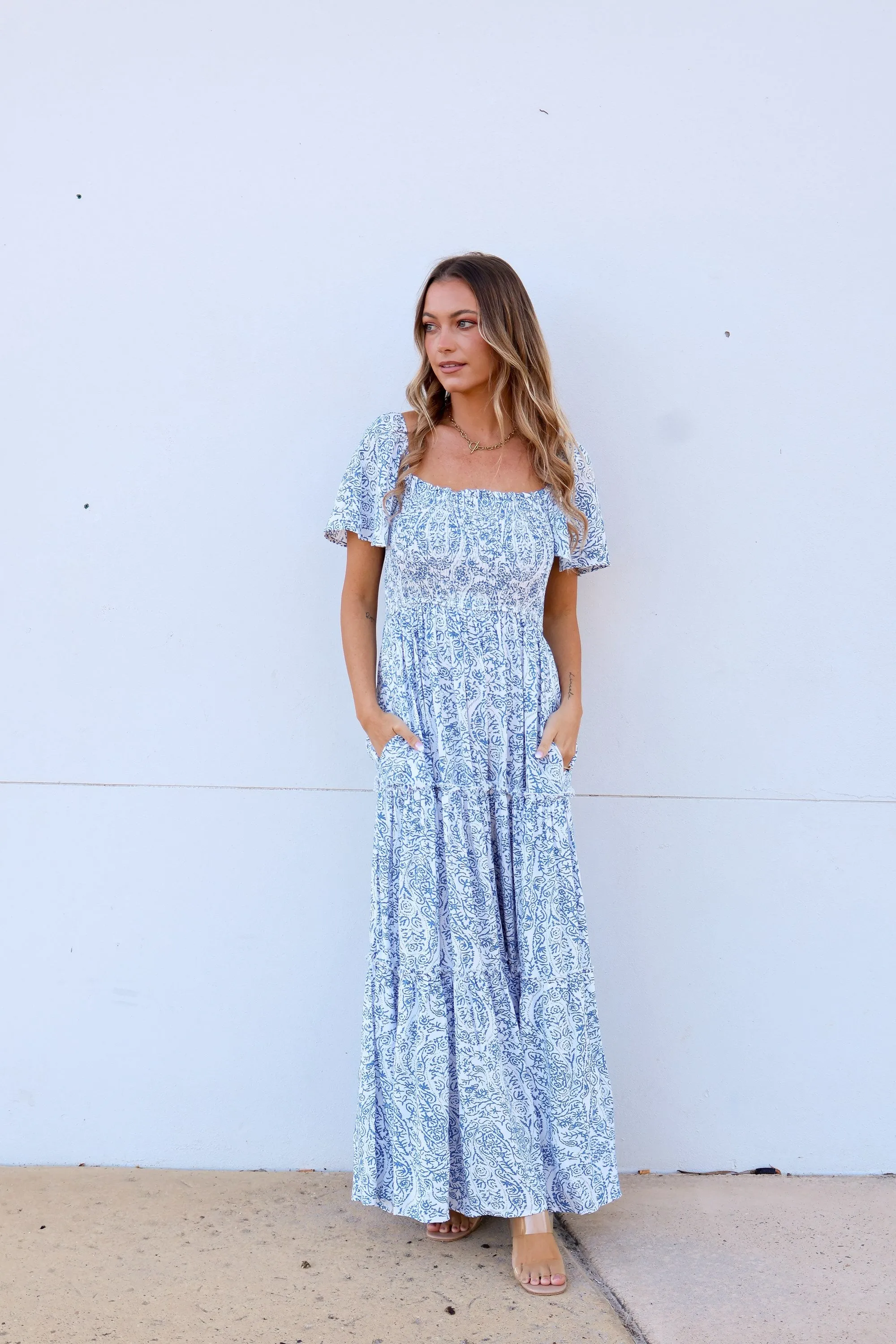 Honey Maxi - Navy & White
