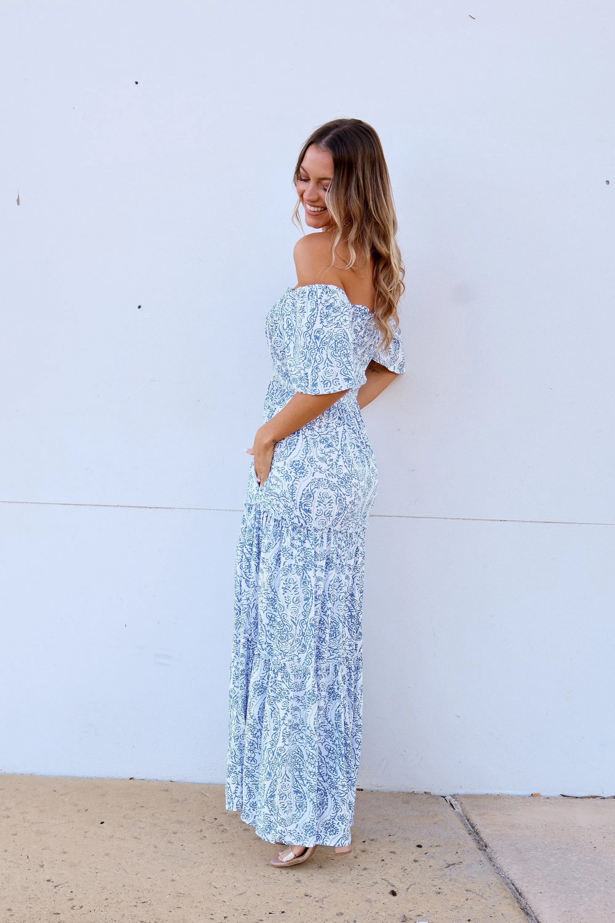 Honey Maxi - Navy & White
