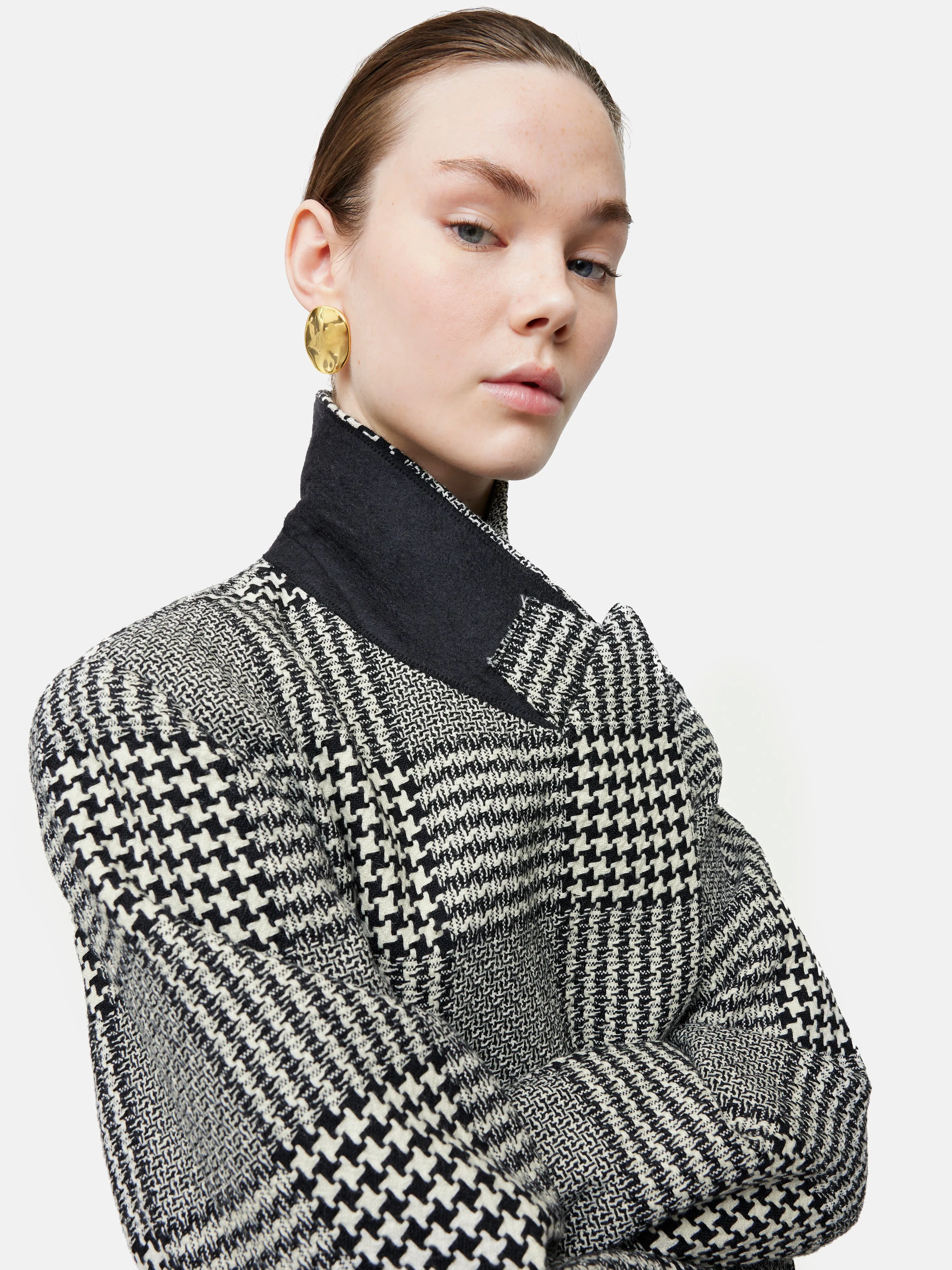 Italian Wool Belted Overcoat | Monochrome