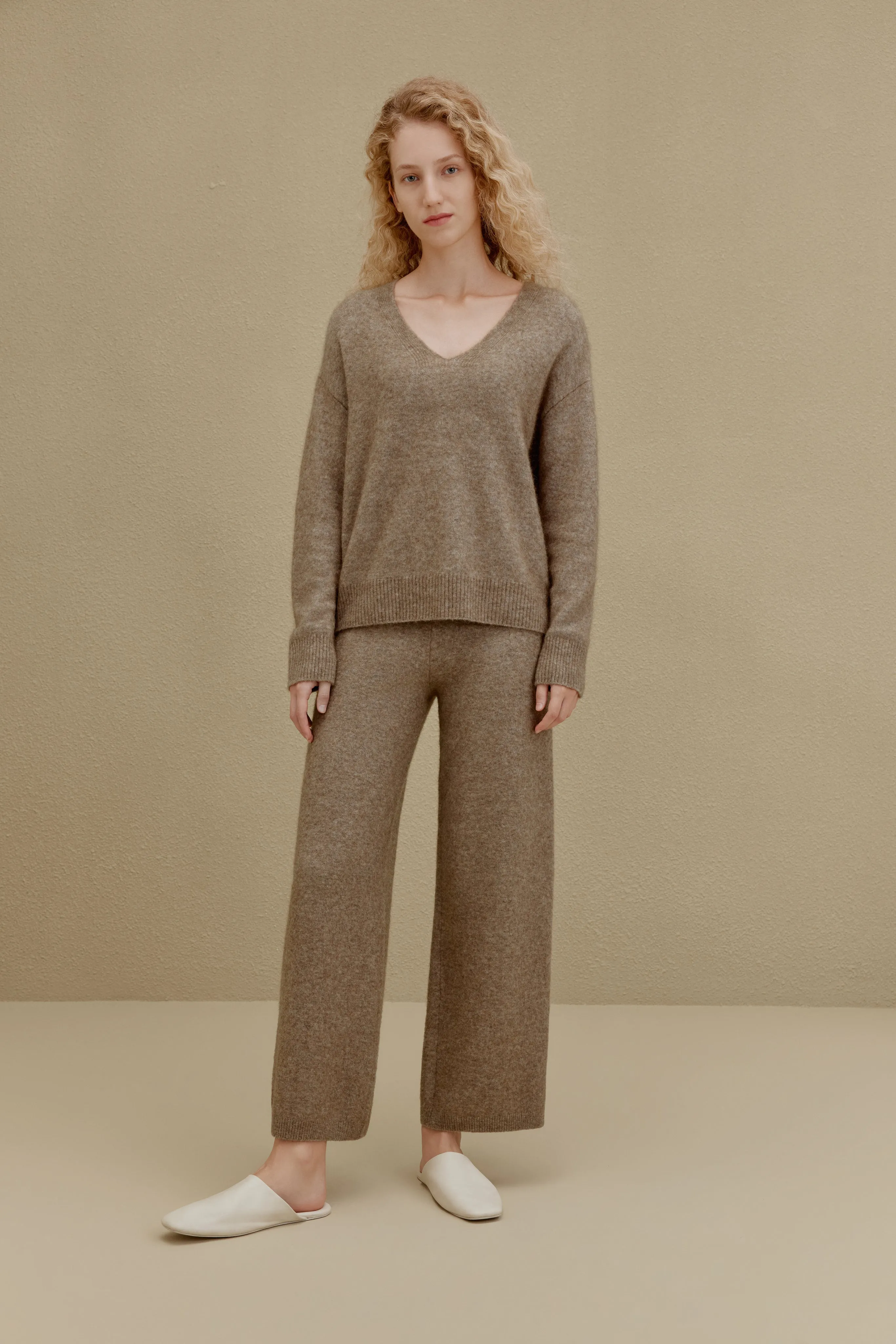Knitted V-Neck Sweater