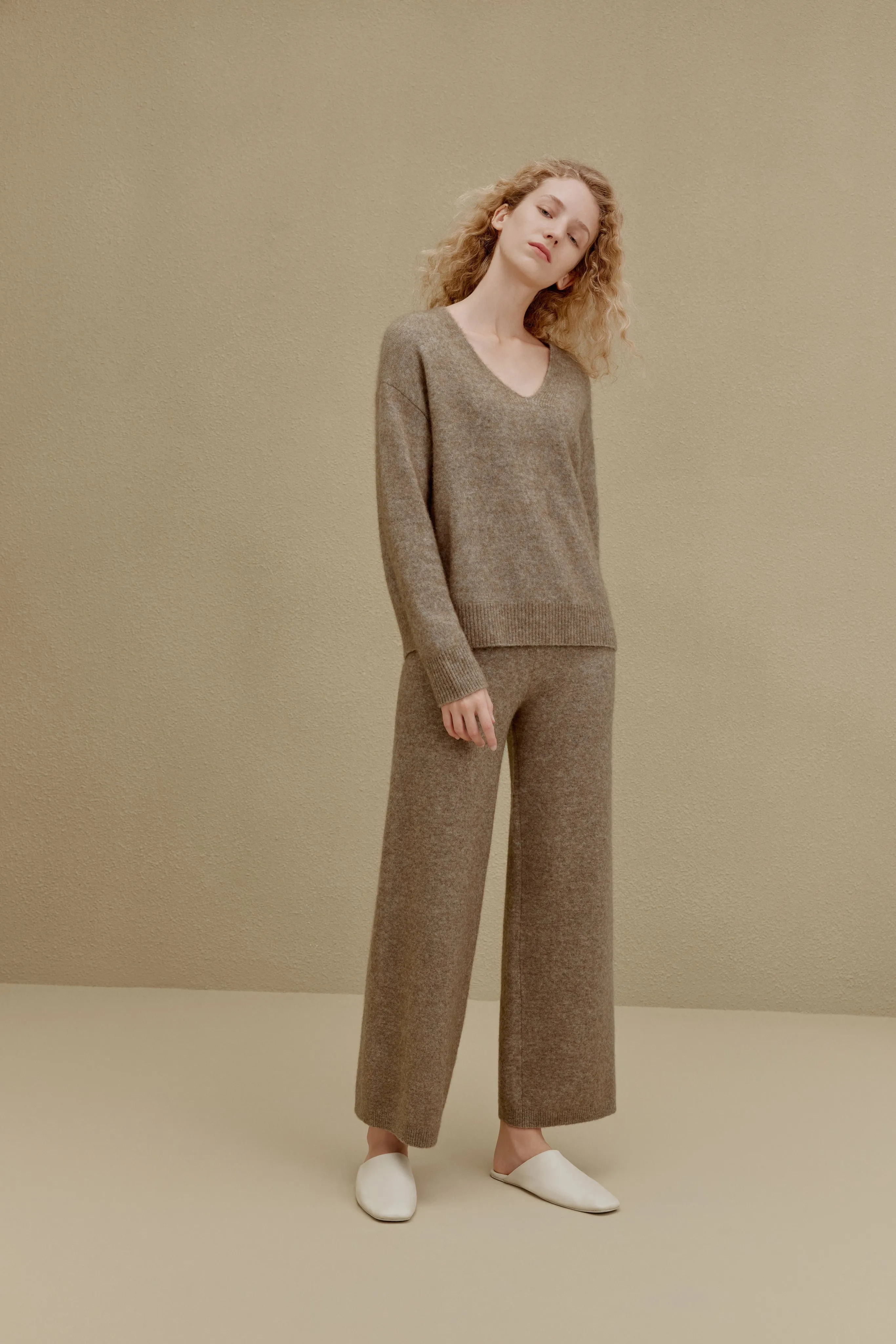 Knitted V-Neck Sweater