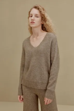 Knitted V-Neck Sweater