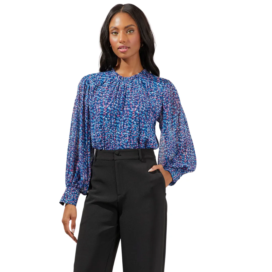 Lander Floral Balloon Sleeve Blouse