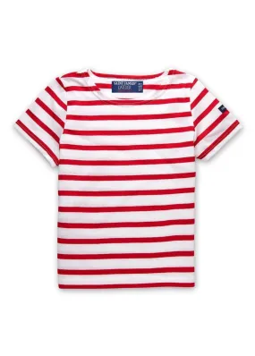 Levant striped t-shirt for kids - in light cotton (NEIGE/TULIPE)