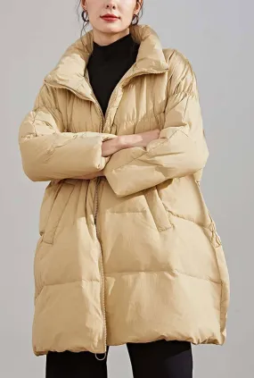 Loose Mid-Length Down Bubble Coat