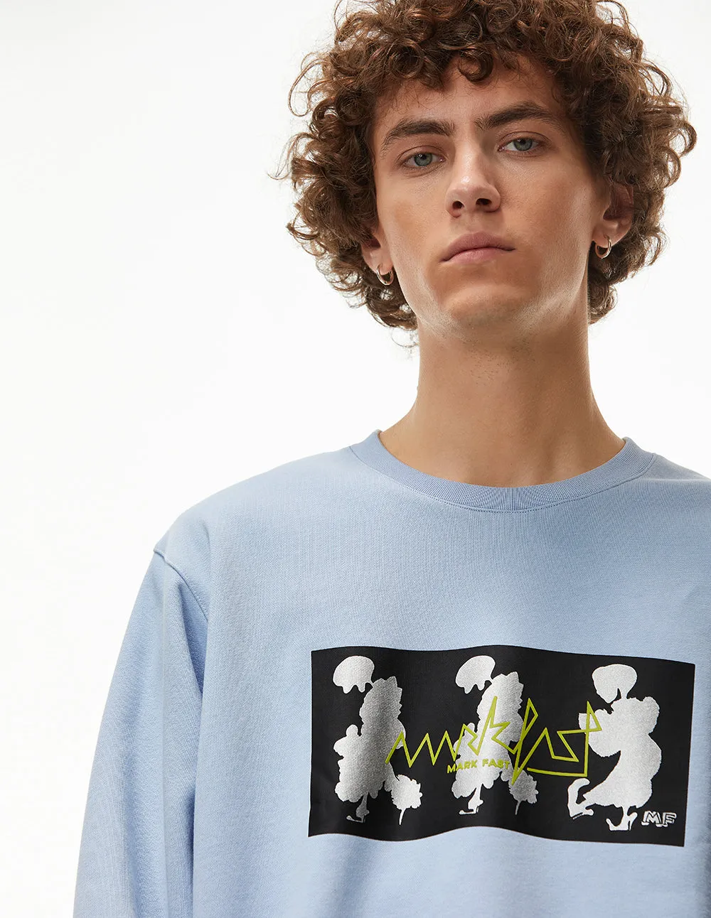 MARK FAST Men MF Dancing Floral Monster Metallic Printed Sweatshirt