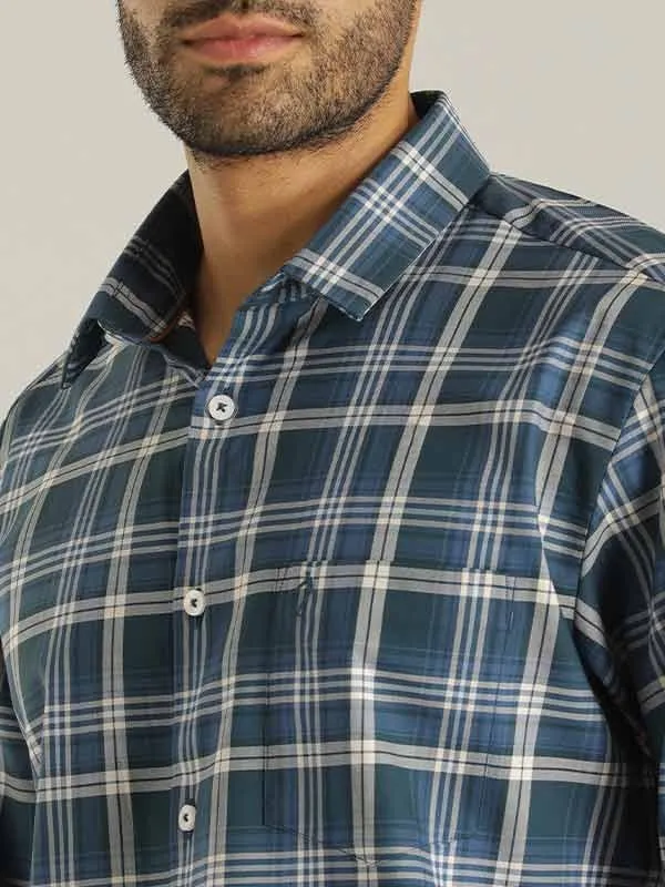 Mens Checked Full Sleeve Cotton Shirt - Classic Casual Style for Comfort and Versatility
