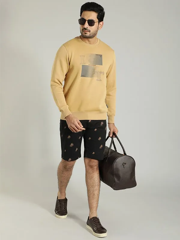 Men Graphic Full Sleeve Crew Neck Sweatshirt