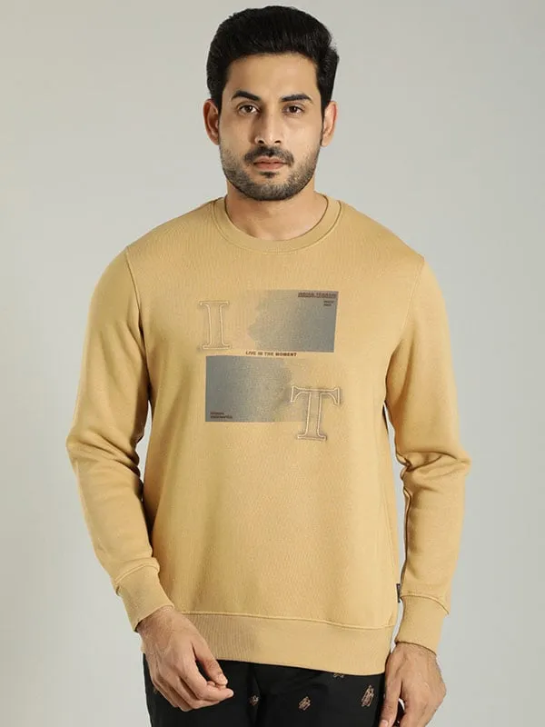Men Graphic Full Sleeve Crew Neck Sweatshirt