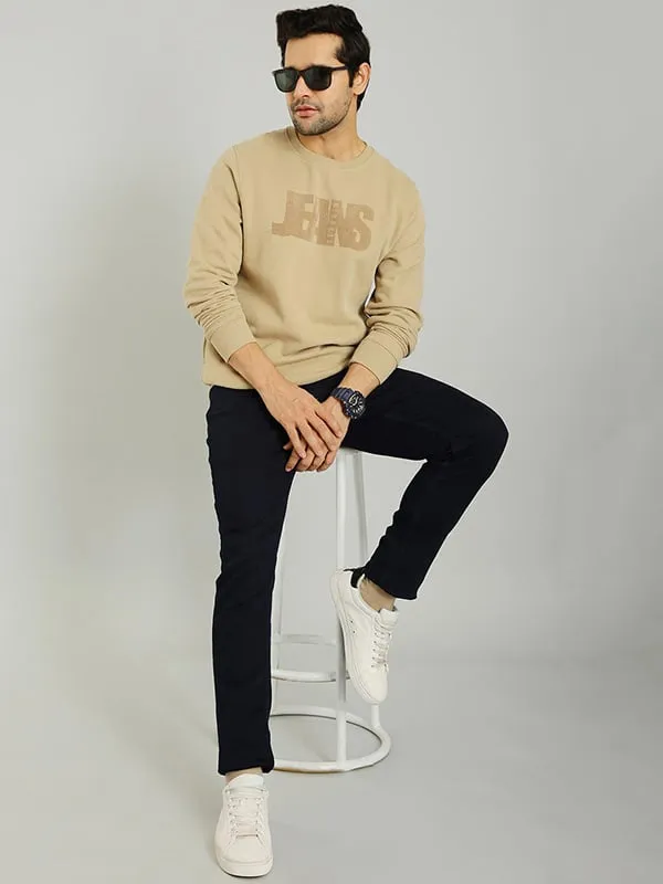 Men Graphic Full Sleeve Crew Neck Sweatshirt
