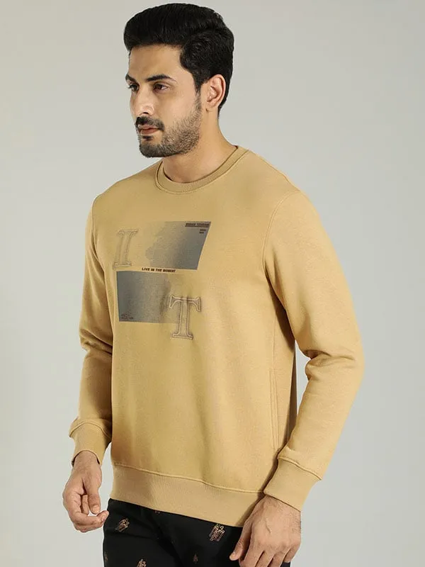 Men Graphic Full Sleeve Crew Neck Sweatshirt