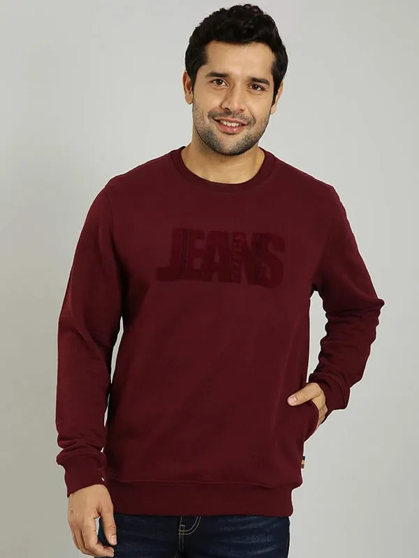 Men Graphic Full Sleeve Crew Neck Sweatshirt