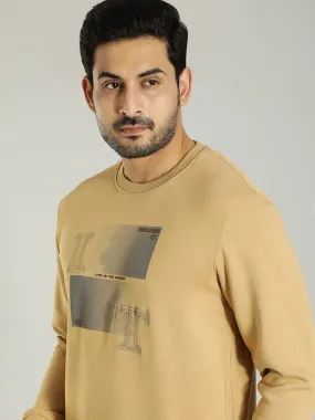 Men Graphic Full Sleeve Crew Neck Sweatshirt