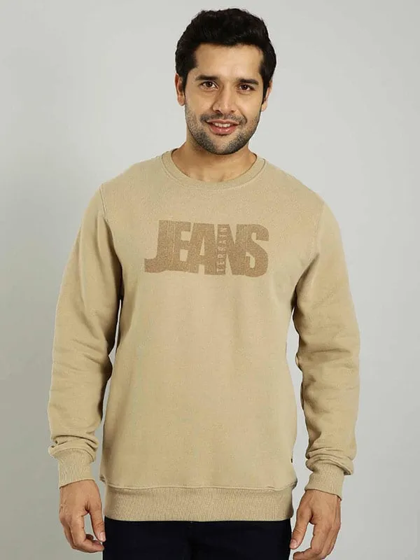 Men Graphic Full Sleeve Crew Neck Sweatshirt