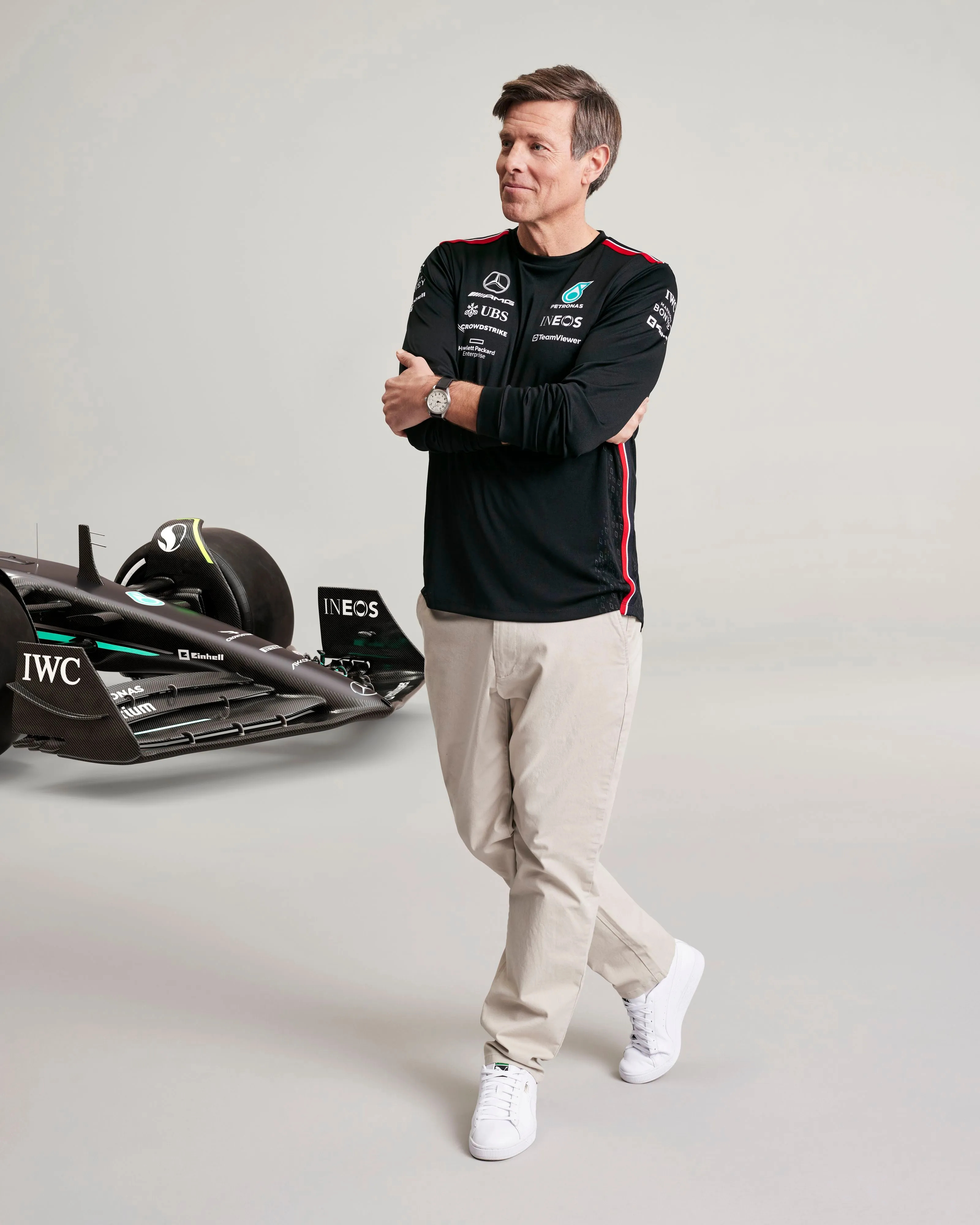 Mens 2023 Team Longsleeve Driver Tee Black