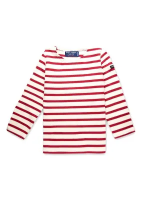 Minquiers striped sailor shirt for kids - in light cotton (ECRU/PERSAN)
