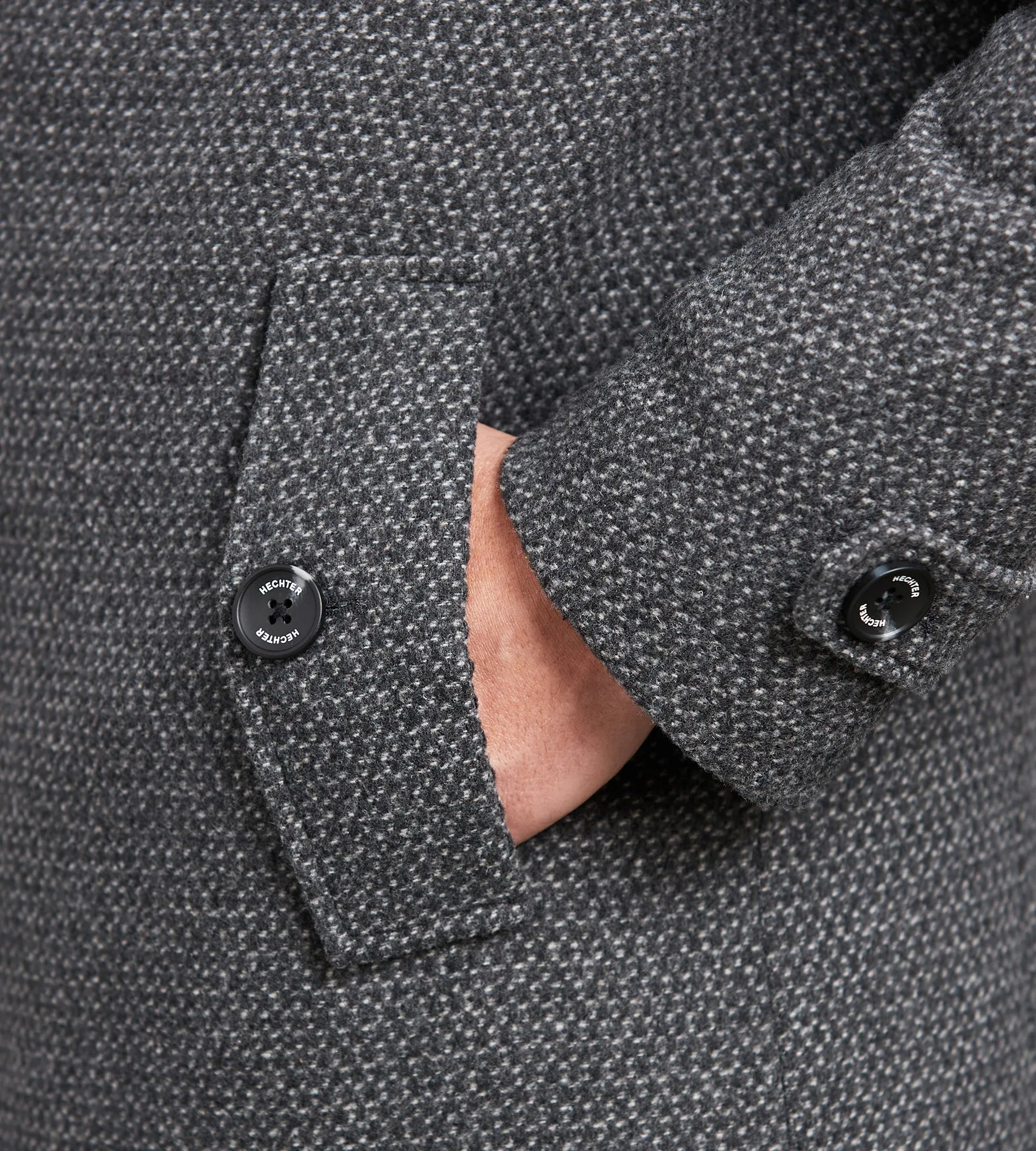 Modern Mid-Length Field Coat with Removable Bib