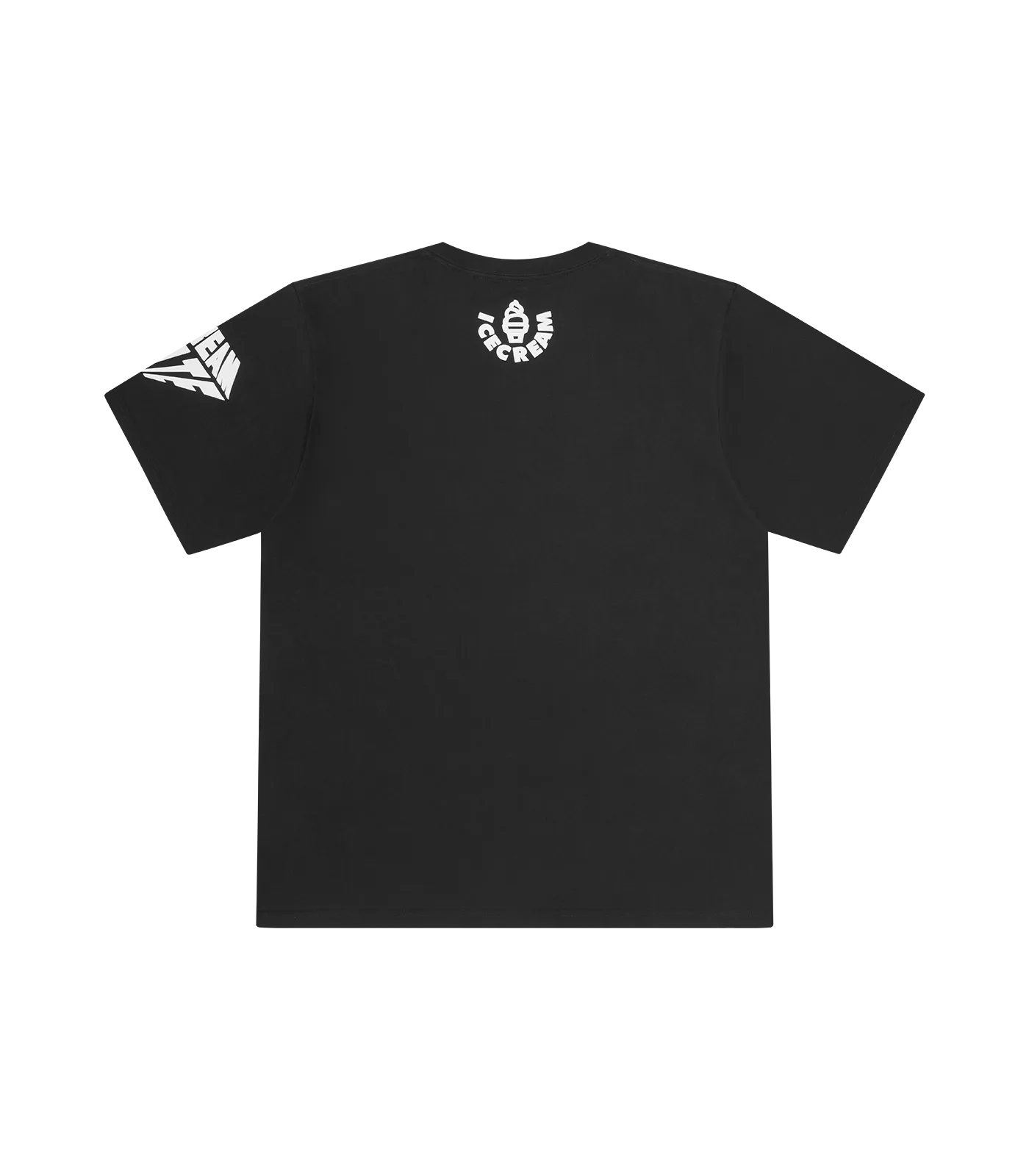 Black Puff Print Typography T-Shirt
