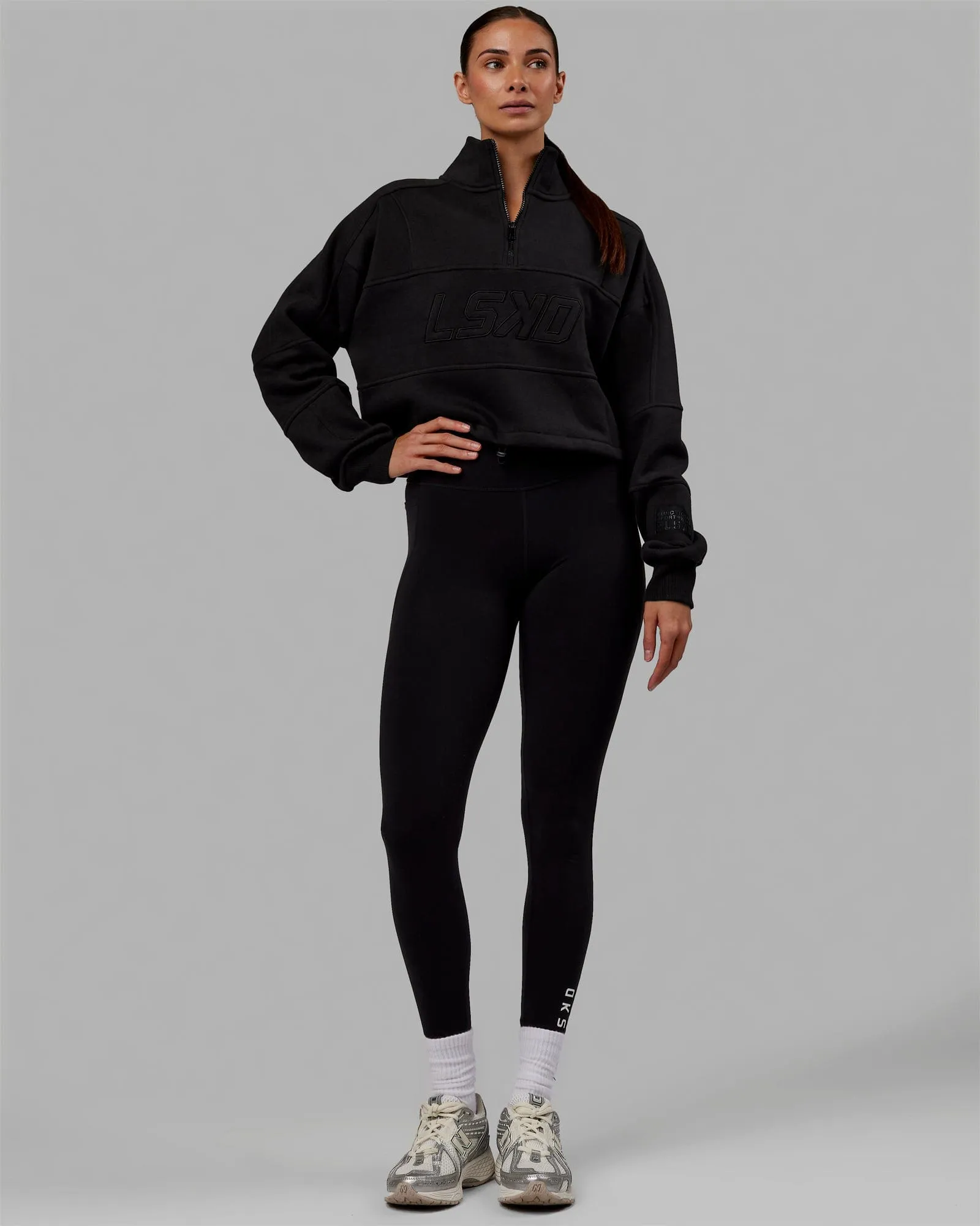 Mens Black Slam 1/4 Zip Sweater - Stylish and Comfortable Black Knit Pullover