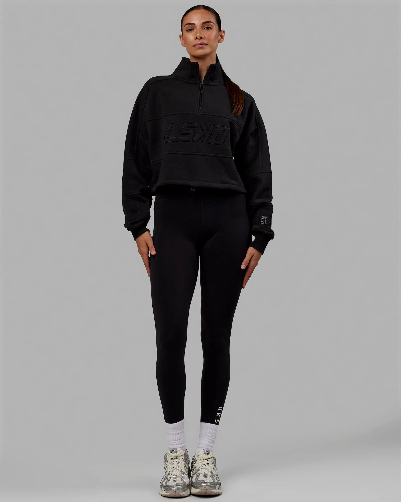 Mens Black Slam 1/4 Zip Sweater - Stylish and Comfortable Black Knit Pullover