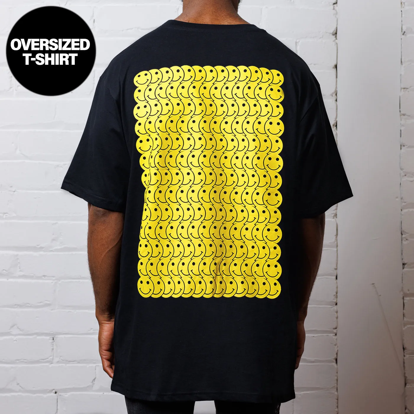 Smiley Trail  - Oversized Tshirt - Black
