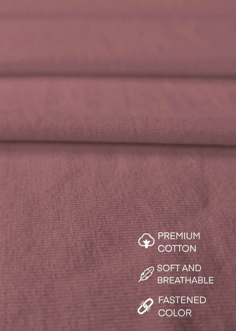 Solid Men Half Sleeve T-Shirt - Mauve Taupe