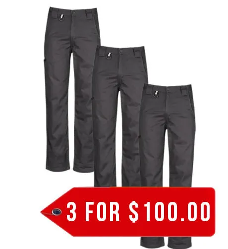 Syzmik ZW002 Mens Plain Utility Pant - 3 Pack