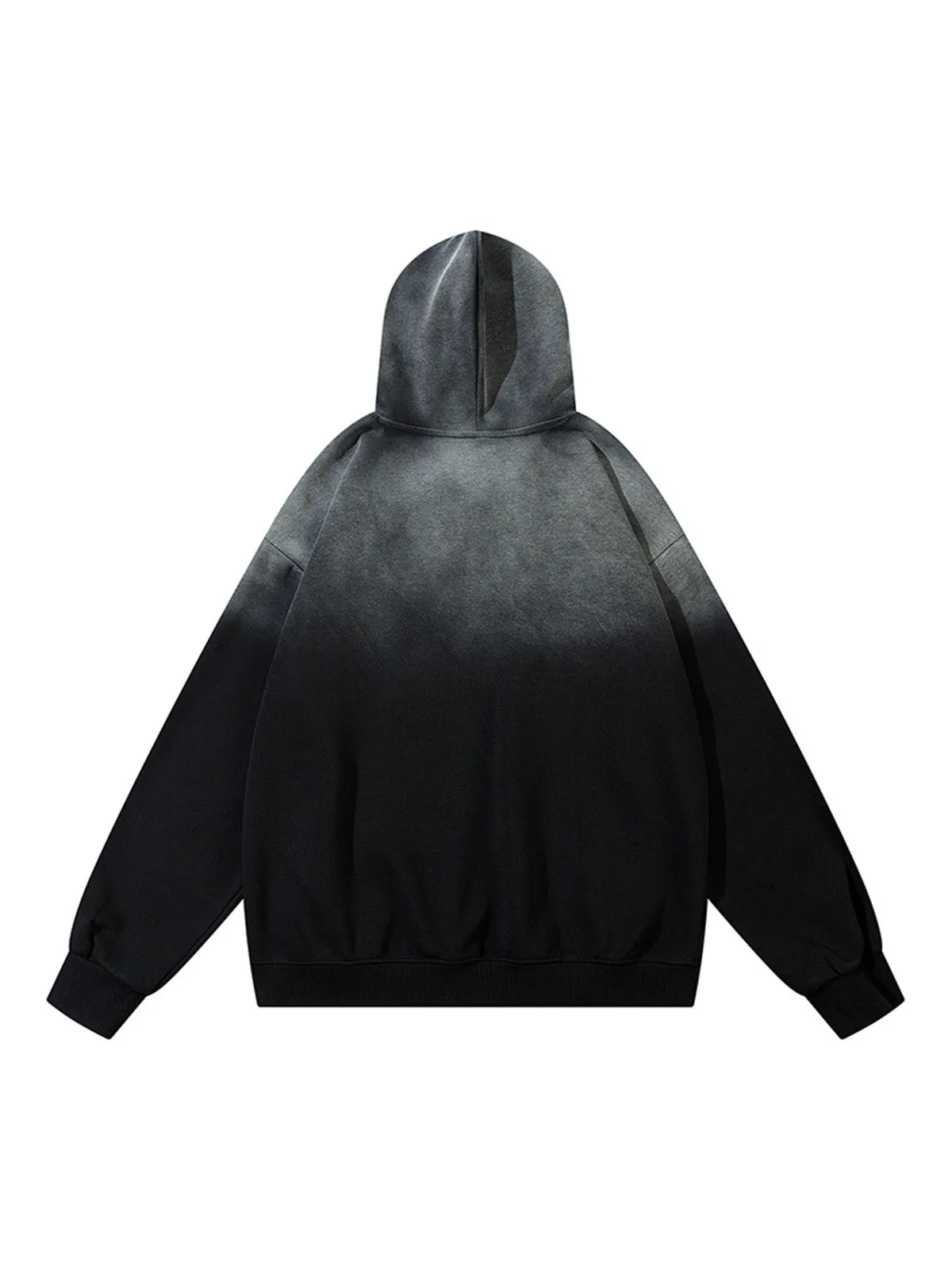 Thesupermade Patch Embroidered Gradient Color Hoodie