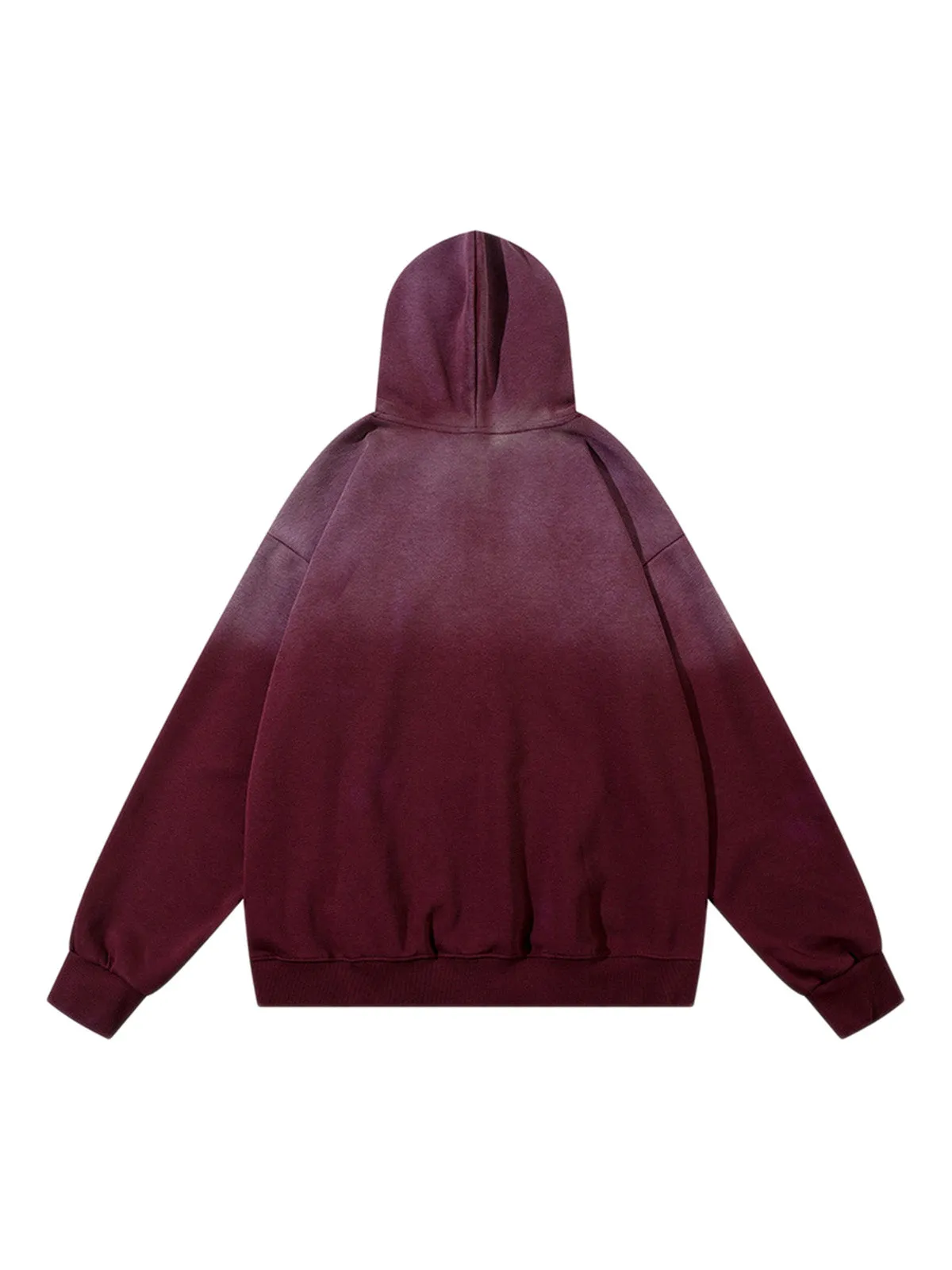 Thesupermade Patch Embroidered Gradient Color Hoodie