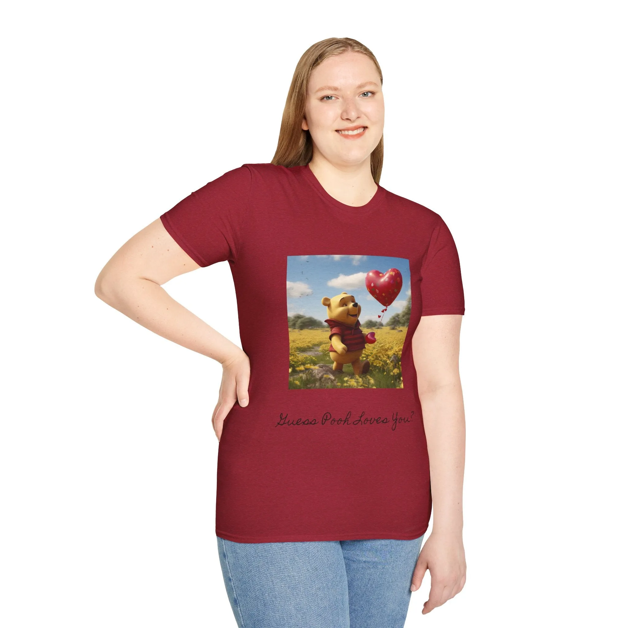 Unisex Softstyle T-Shirt-Winnie The Pooh-Valentines Day
